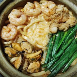 M＊Pの作ってみた!投稿(【ごちそううどん】海鮮チーズチゲ煮込みうどん♪)