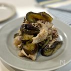レンジだけで完成！茄子と豚バラのおかか和え