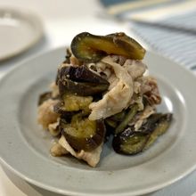 レンジだけで完成!茄子と豚バラのおかか和え