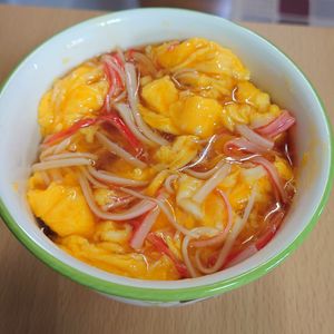 まゆのの作ってみた!投稿(【カニカマ天津飯】とろ〜り餡たっぷり♬︎おてがる中華♬︎)