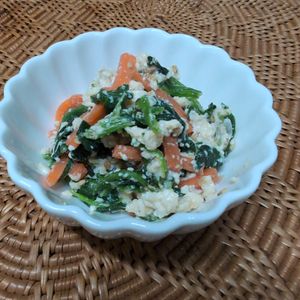 らむじーさん☆の作ってみた!投稿(【お惣菜屋さんの味！ほうれん草の白和え】レンジで簡単)
