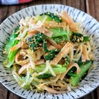 ごまたっぷり【青梗菜ともやしハムの中華和え】