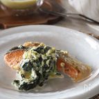 【鮭の豆乳クリームソテー】豆乳で優しい味わいに ⌾