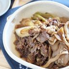 舞茸と牛肉のすき煮