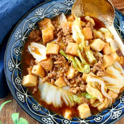 厚揚げ入りでボリュームアップ!麻婆白菜