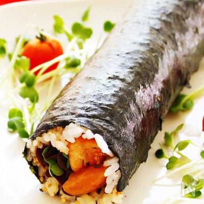 恵方巻き2015~バジルチキンとりんごのソテー