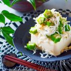 こぼれオクラとしらす干しの【簡単冷奴】