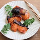 鮭のはちみつ味噌漬け。
