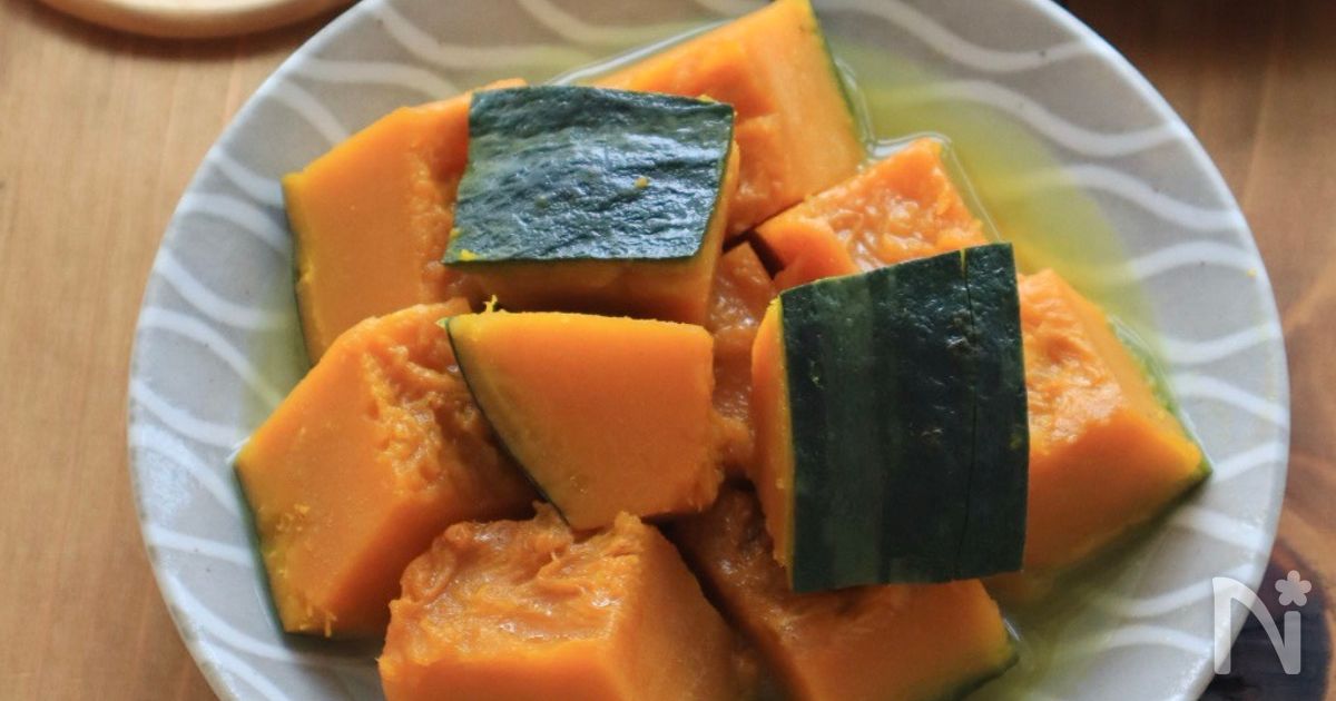 ねっとり濃厚♡かぼちゃの白だし煮