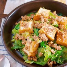 ご飯もお酒もすすむ♪『春キャベツと厚揚げのしょうが味噌炒め』