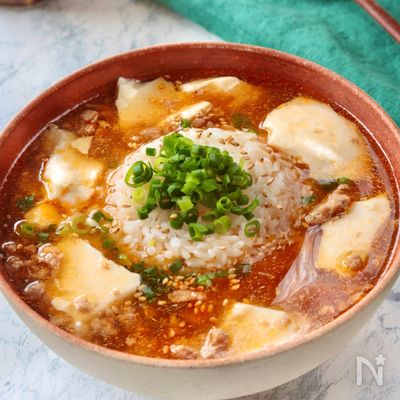 満腹ヘルシー！お豆腐マーボー風クッパ