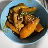 yの作ってみた!投稿(ご飯どろぼう。豚バラとかぼちゃのコチュジャン炒め【大量消費】)