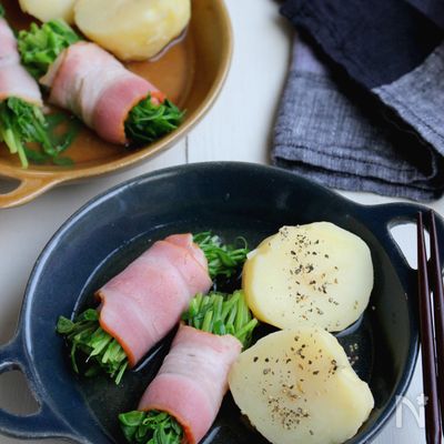 ベーコン巻き豆苗のさっと煮<栄養計算付き>