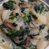 852468の作ってみた!投稿(【じゃがいもとほうれん草の和風フライパングラタン】時短簡単♪)
