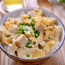 染みうま♡『なんちゃって親子丼』～高野豆腐の卵とじ～
