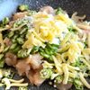 ワンパン♪切って混ぜて焼くだけ【ささみとオクラのチーズ焼き】の工程3