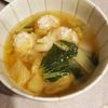 週一だけは頑張ります💦の作ってみた!投稿(ふわふわ鶏団子と白菜の春雨スープ)