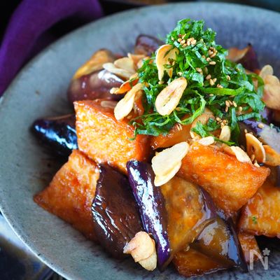 厚揚げととろけるなすの甘辛韓国風炒め【ご飯が進み過ぎます】