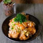 茗荷と長ネギたれが絡む！さっぱり唐揚げ