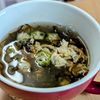 まゆのの作ってみた!投稿(油っこい料理にピッタリ《オクラともずくのかき玉汁》)