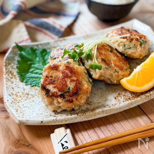 【たっぷり大葉の塩鶏つくね】お弁当にも♩