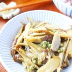 山椒の実で♪ごぼうの山椒味噌炒め