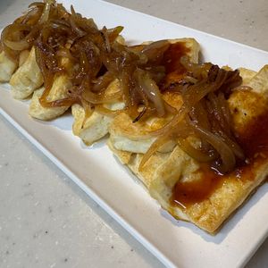 SHUNの作ってみた!投稿(コスパ最強♩生姜焼きのせ豆腐ステーキ)