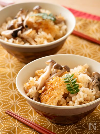タップリきのこの炊き込みごはん