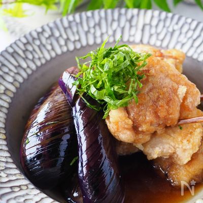 【揚げないのにとろっとろ】ジューシー鶏肉となすの揚げ浸し