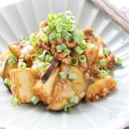 豚挽き肉と厚揚げ、ナスの甜麺醤炒め