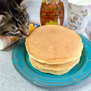 のりのり🐾🎀🤍の作ってみた!投稿(こんなにふわふわ！小麦粉で作るふんわりホットケーキ)