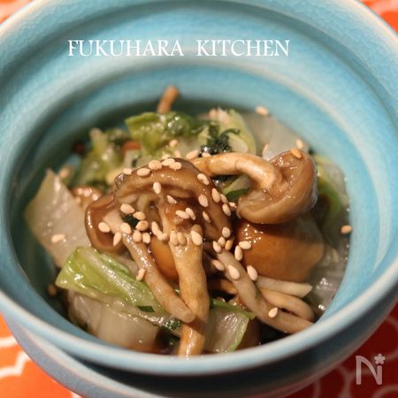 白菜となめこの生姜蒸し By 福原ゆり レシピサイト Nadia ナディア プロの料理家のおいしいレシピ