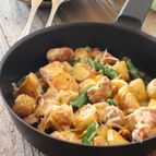 【新じゃがと鶏肉のチーズ焼き】カリッと食感！チーズがとろ〜り