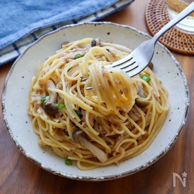 想像の10倍旨い！だし醤油ツナきのこパスタ