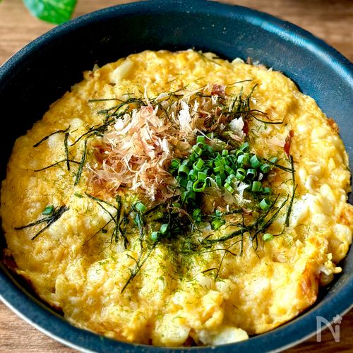 味付けはうどんスープ♪【ふわとろ長芋鉄板】包丁・まな板不要!