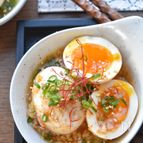 美味し過ぎる☆旨辛最高♪とりそぼろde担々風味玉