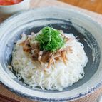 １人ランチに♪【きのこの当座煮のそうめん】