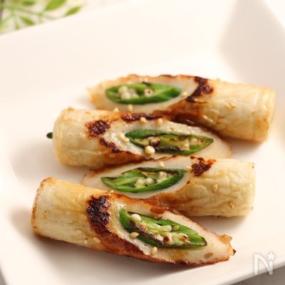 オクラちくわのごま醤油風味焼き