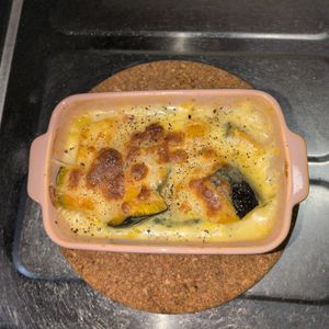KUMIKOの作ってみた!投稿(ホワイトソースなし！ホクホクかぼちゃグラタン)