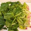 寄せて焼くだけ！たっぷりほうれん草のオムレツの工程1