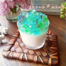 爽やか~♪レンジで簡単とろぷる紫陽花ゼリー♪