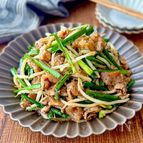 豚こま肉で♩レバニラ風炒め