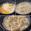 【ウニのチーズクリームペンネ】ワインが進む♪濃厚パスタ♡の工程3