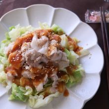 【レンジレシピ】豚バラとキャベツのポン酢かけ