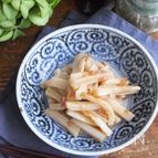 レンジで簡単♪レンコンとちくわのオリーブ香る梅ポン和え