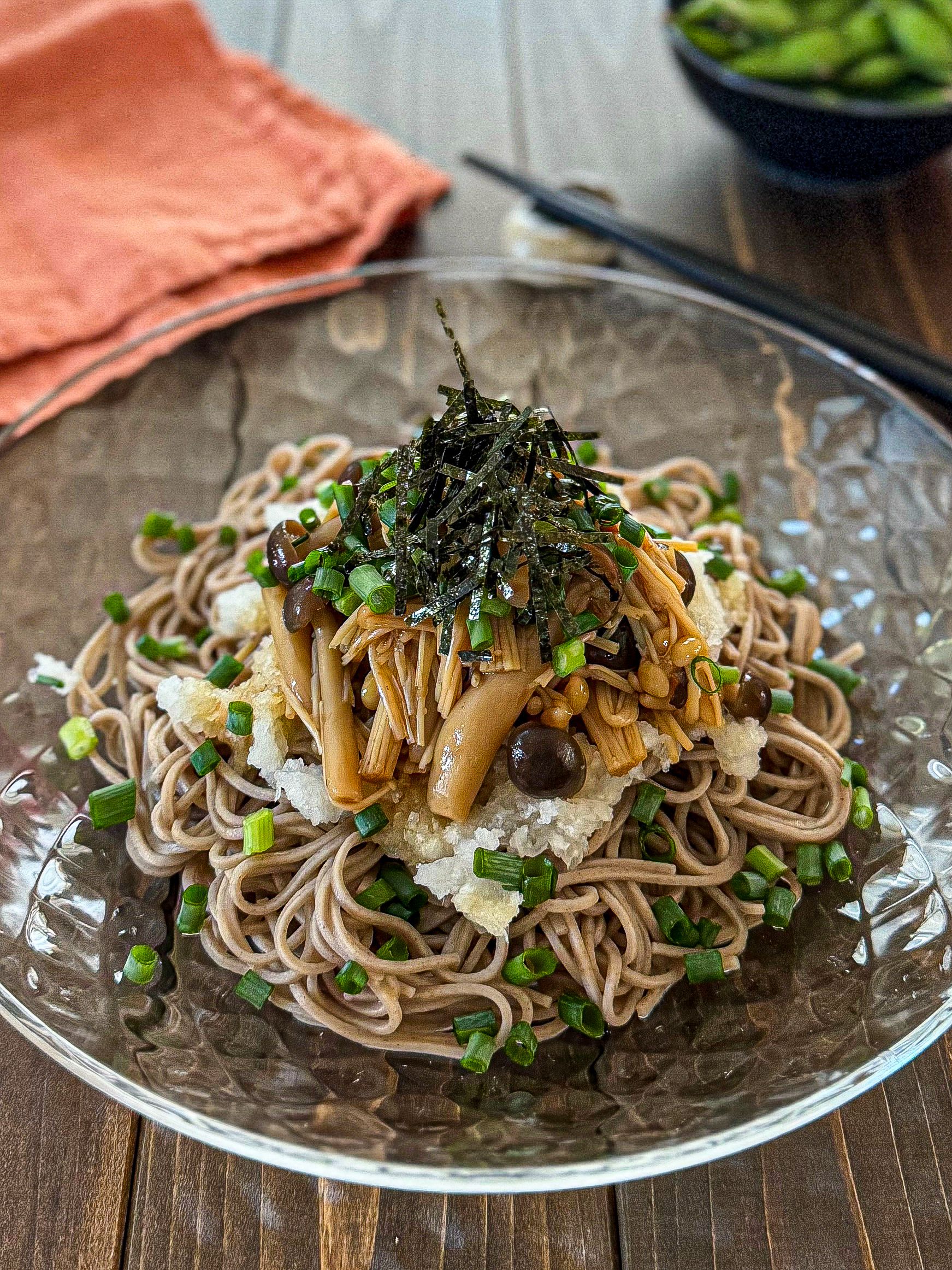 レンジで簡単♡自家製なめたけの《おろし蕎麦》 | レシピサイトNadia