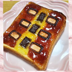 ナムディの作ってみた!投稿(この組合せはクセになる!オレンジ焼きチョコトースト)
