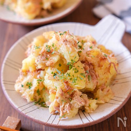 【おかかツナポテサラ】レンジで簡単！少ない材料で手軽に作れる