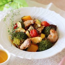 甘辛ダレが美味しい♪鶏肉と野菜のグリル
