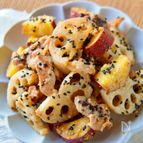 【秋野菜と豚肉の胡麻ドレッシング炒め】デパ地下惣菜みたい！　